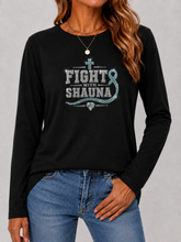 Load image into Gallery viewer, Fight With Shauna Collection | FIGHT WITH SHAUNA HOT TEAL |Long Sleeve Top