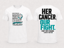 Load image into Gallery viewer, Fight With Shauna Collection | Have Her Back TEAL | T-Shirt (Copy)