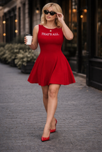 Load image into Gallery viewer, Runway Rebel Bling Collection | THAT'S ALL... Red Stiletto Heel | Sleeveless A Line Mini Dress