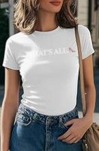 Load image into Gallery viewer, Runway Rebel Bling Collection | THAT'S ALL... Red Stiletto | Short Sleeve Top