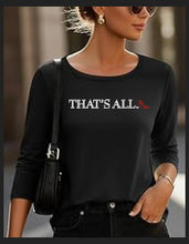 Load image into Gallery viewer, Runway Rebel Bling Collection | THAT'S ALL... Red Stiletto | 3/4 Sleeve Top