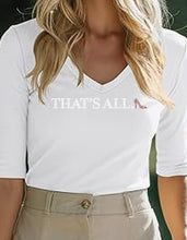 Load image into Gallery viewer, Runway Rebel Bling Collection | THAT'S ALL... Red Stiletto | Half Sleeve V-Neck