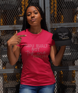 Crystal Bling | Thou Shalt not Try Me Mom | Short Sleeve T-Shirt