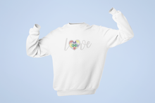 Load image into Gallery viewer, Crystal Bling | Super Power Autism Awareness LOVE | Sweatshirt