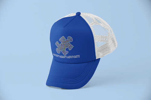 Crystal Bling | Super Power Autism Awareness Puzzle | Trucker  Hat