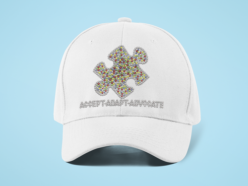 Crystal Bling | Super Power Autism Awareness Puzzle | Baseball Hat