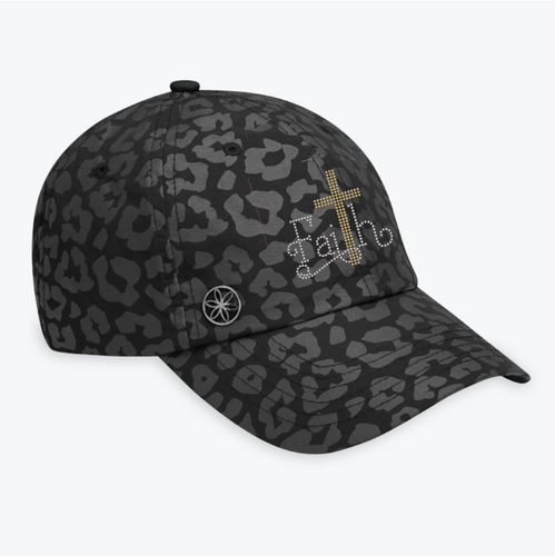 Crystal BLING | FAITH | Leopard Cheetah Hat