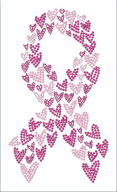 Stacey's Custom | Hearts Ribbon | Transfer in PINKS