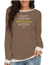 Load image into Gallery viewer, Crystal Bling | YELLOWSTONE Inspired BETH DUTTON BUTTON | Comfy Long Sleeve Sweatshirt