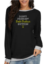 Load image into Gallery viewer, Crystal Bling | YELLOWSTONE Inspired BETH DUTTON BUTTON | Comfy Long Sleeve Sweatshirt