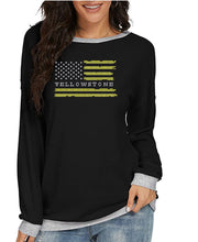 Load image into Gallery viewer, Crystal Bling | YELLOWSTONE Inspired FLAG | Comfy Long Sleeve Sweatshirt