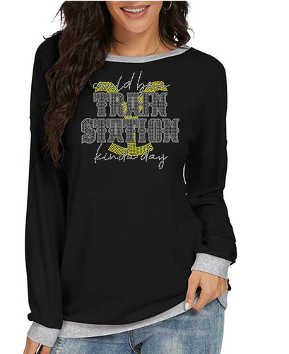 Crystal Bling | YELLOWSTONE Inspired TRAIN STATION KINDA DAY | Comfy Long Sleeve Sweatshirt