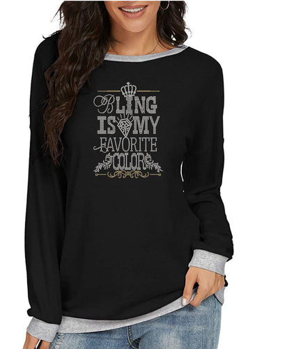 Snarky Sassy | BLING IS MY FAVORITE COLOR | Comfy Long Sleeve Sweatshirt