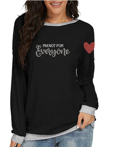Snarky Sassy | I'M NOT FOR EVERYONE | Fancy Bling Comfy Long Sleeve Sweatshirt