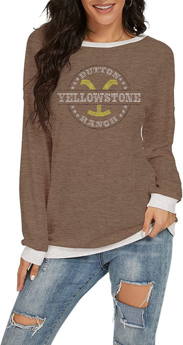 Crystal Bling | YELLOWSTONE Inspired Y DUTTON RANCH | Comfy Long Sleeve Sweatshirt