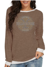 Load image into Gallery viewer, Crystal Bling | YELLOWSTONE Inspired Y LEOPARD PRINT | Comfy Long Sleeve Sweatshirt