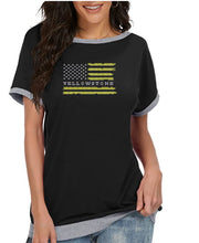 Load image into Gallery viewer, Crystal Bling | YELLOWSTONE Inspired FLAG | Comfy Short Sleeve Sweatshirt