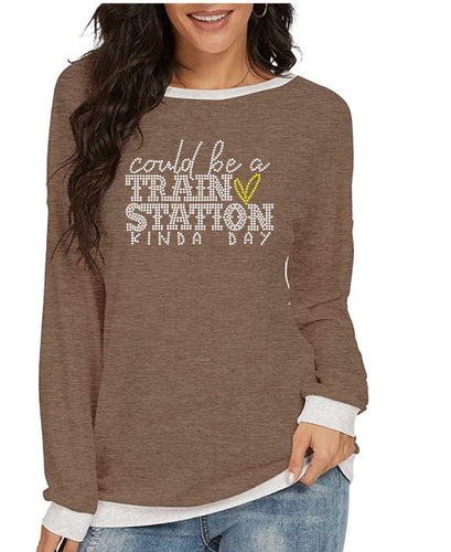 Crystal Bling | YELLOWSTONE Inspired TRAIN STATION KINDA DAY | Comfy Long Sleeve Sweatshirt