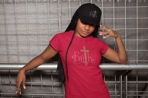 Crystal Bling | FAITH Cross | Short Sleeve T-Shirt
