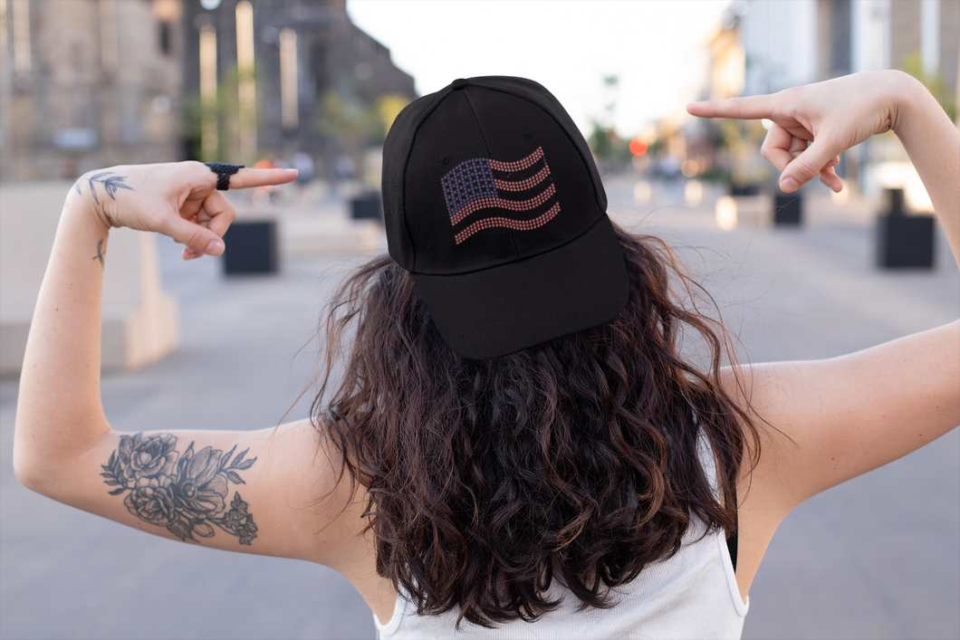 Crystal Bling | USA FLAG | Hat