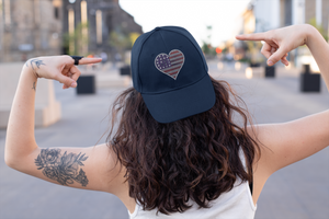 Crystal Bling | USA HEART | Hat