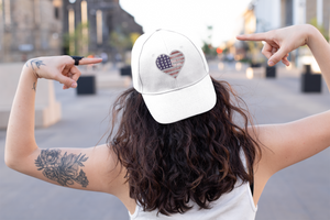 Crystal Bling | USA HEART | Hat