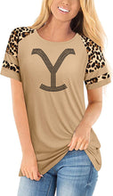 Load image into Gallery viewer, Crystal Bling | YELLOWSTONE Inspired | Short Sleeve Leopard Top PICK YOUR DESIGN