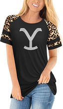 Load image into Gallery viewer, Crystal Bling | YELLOWSTONE Inspired | Short Sleeve Leopard Top PICK YOUR DESIGN