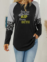 Load image into Gallery viewer, Crystal Bling | YELLOWSTONE Inspired LOVE ME LIKE RIP LOVES BETH | Long Sleeve Tunic Leopard Trim