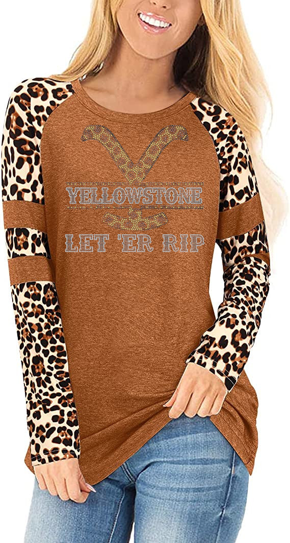 Leopard Bling Long Sleeve Top Leopard Bling Long Sleeve Top