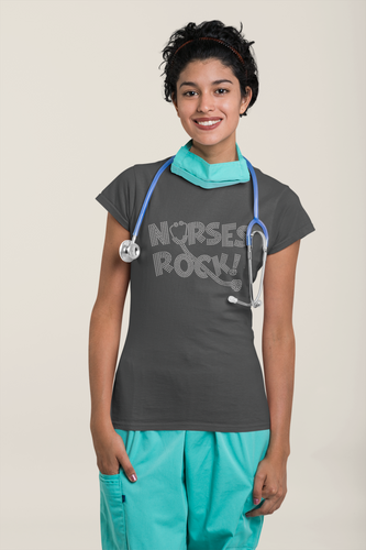Crystal Bling | Nurses Rock | Short Sleeve T-shirt