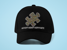 Load image into Gallery viewer, Crystal Bling | Super Power Autism Awareness Puzzle | Baseball Hat